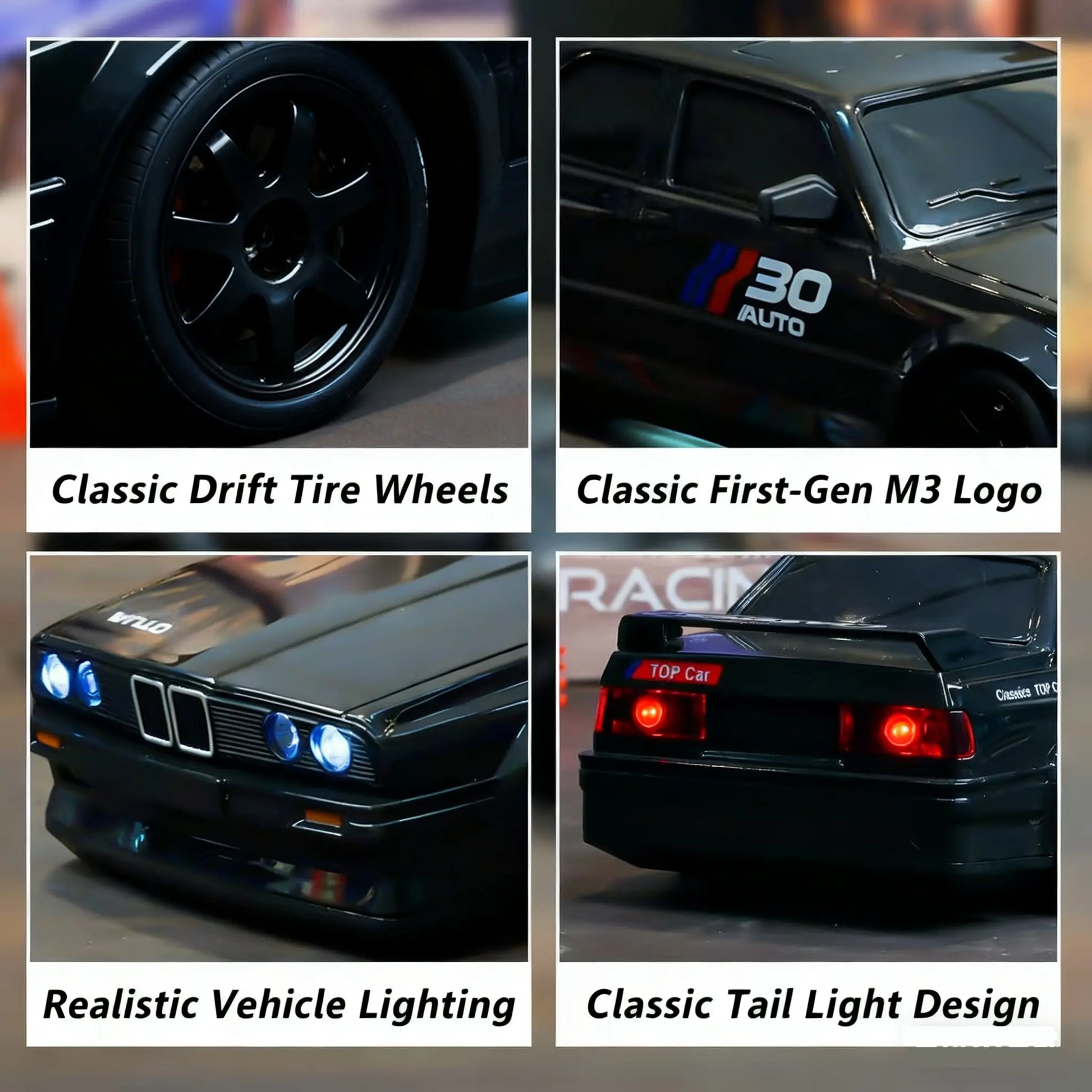 Unleash the Fun with the 1:24 Scale Remote Control Drift Car - 2.4Ghz 4WD RC Car with LED Lights - The Ultimate Birthday Gift for Kids!