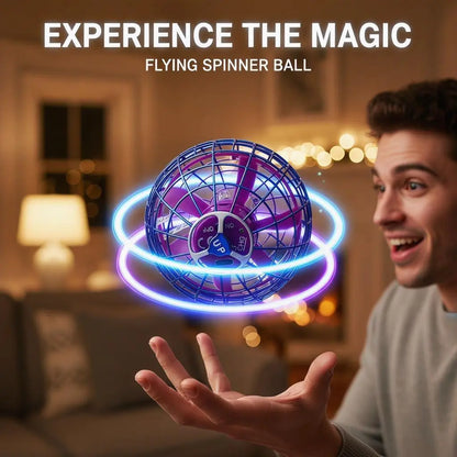Experience the Magic of the Levitating Induction Flying Ball - A Glow Gyro for Ultimate Fingertip Fun and Outdoor Training!