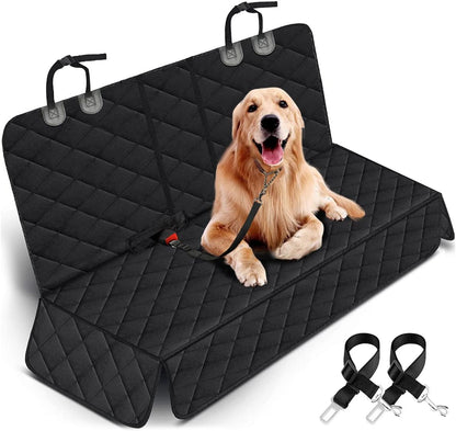 Ultimate Dog Car Seat Cover - Waterproof, Non-Slip Back Seat Protector for Dogs and Kids - Fits Most Cars, Trucks, and SUVs - Black