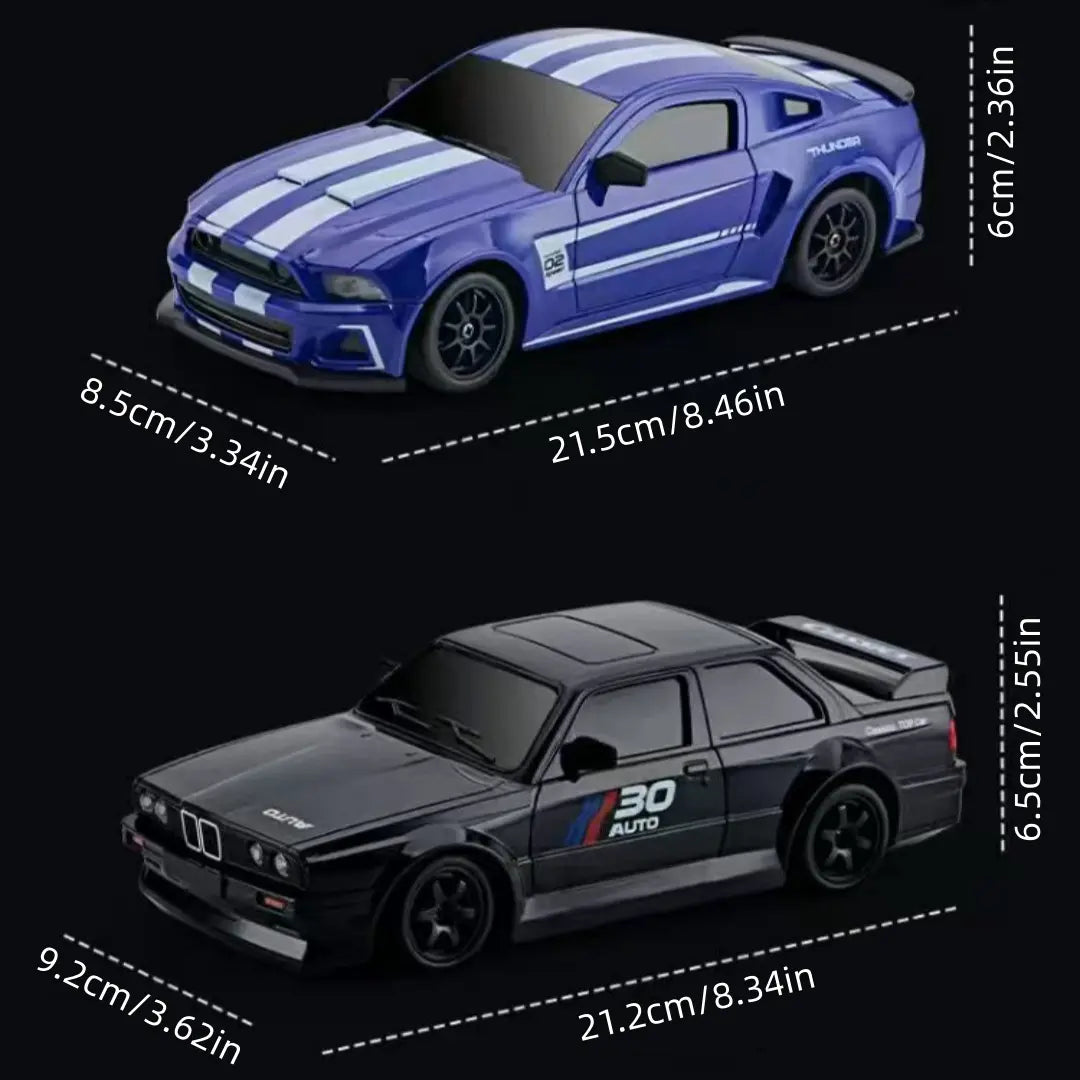 Unleash the Fun with the 1:24 Scale Remote Control Drift Car - 2.4Ghz 4WD RC Car with LED Lights - The Ultimate Birthday Gift for Kids!
