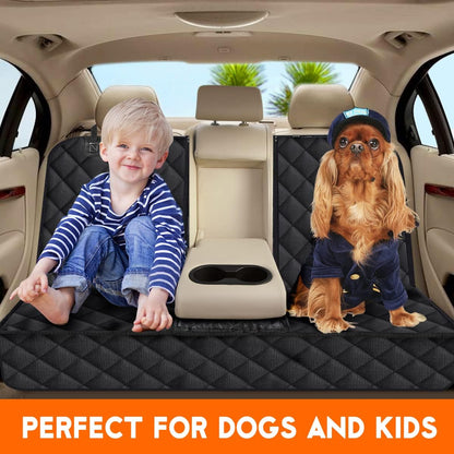 Ultimate Dog Car Seat Cover - Waterproof, Non-Slip Back Seat Protector for Dogs and Kids - Fits Most Cars, Trucks, and SUVs - Black