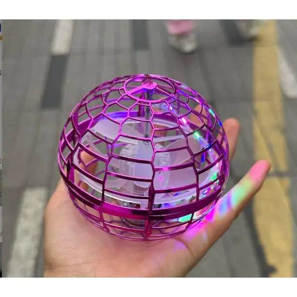 Experience the Magic of the Levitating Induction Flying Ball - A Glow Gyro for Ultimate Fingertip Fun and Outdoor Training!
