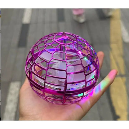 Experience the Magic of the Levitating Induction Flying Ball - A Glow Gyro for Ultimate Fingertip Fun and Outdoor Training!